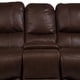 preview thumbnail 17 of 18, Porter Ramsey Brown Embossed Microfiber Dual Reclining Loveseat with Center Console - 40"H x 38"D x 81"W