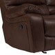 preview thumbnail 14 of 18, Porter Ramsey Brown Embossed Microfiber Dual Reclining Loveseat with Center Console - 40"H x 38"D x 81"W