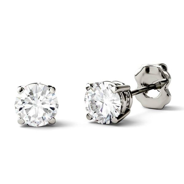 Charles Colvard 14k Gold 1ct Dew Forever One Colorless Charles Colvard 14k Gold 1ct Dew Forever One Colorless Moissanite Stud Earrings
