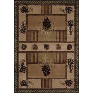 3 X 4 Area Rugs Online At Our Best Deals Wildwood Pine Border Beige Hand Carved Accent Rug 2 7
