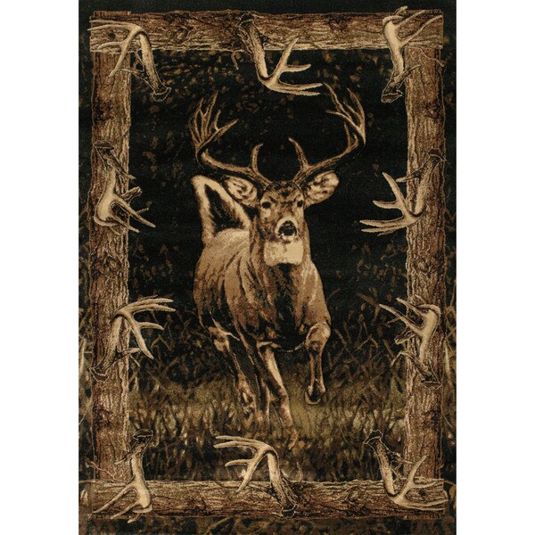 Westfield Home Wildwood Regal Run Toffee Polypropylene Hand-carved Area Rug - 5'3" x 7'6"
