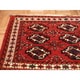 preview thumbnail 4 of 4, Hand Knotted Rust Fine Antique Bokara with Wool Oriental Rug