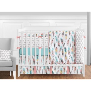 Sweet Jojo Designs Feather Collection 9-piece Crib Bedding Set