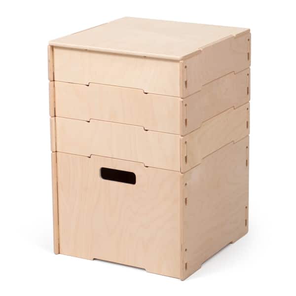 Shop Wood Stackable Art And Craft Storage Boxes Free Shipping