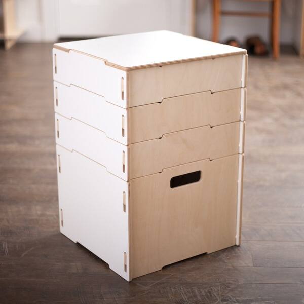 Shop Wood Stackable Art And Craft Storage Boxes Free Shipping