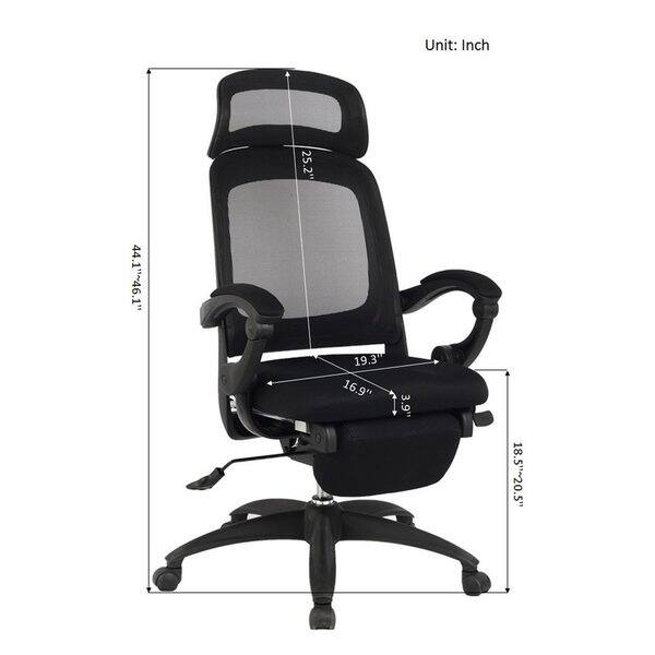 Viva Office Ergonomic High Back Mesh Recliner Office Chair With Footrest Overstock 14521167