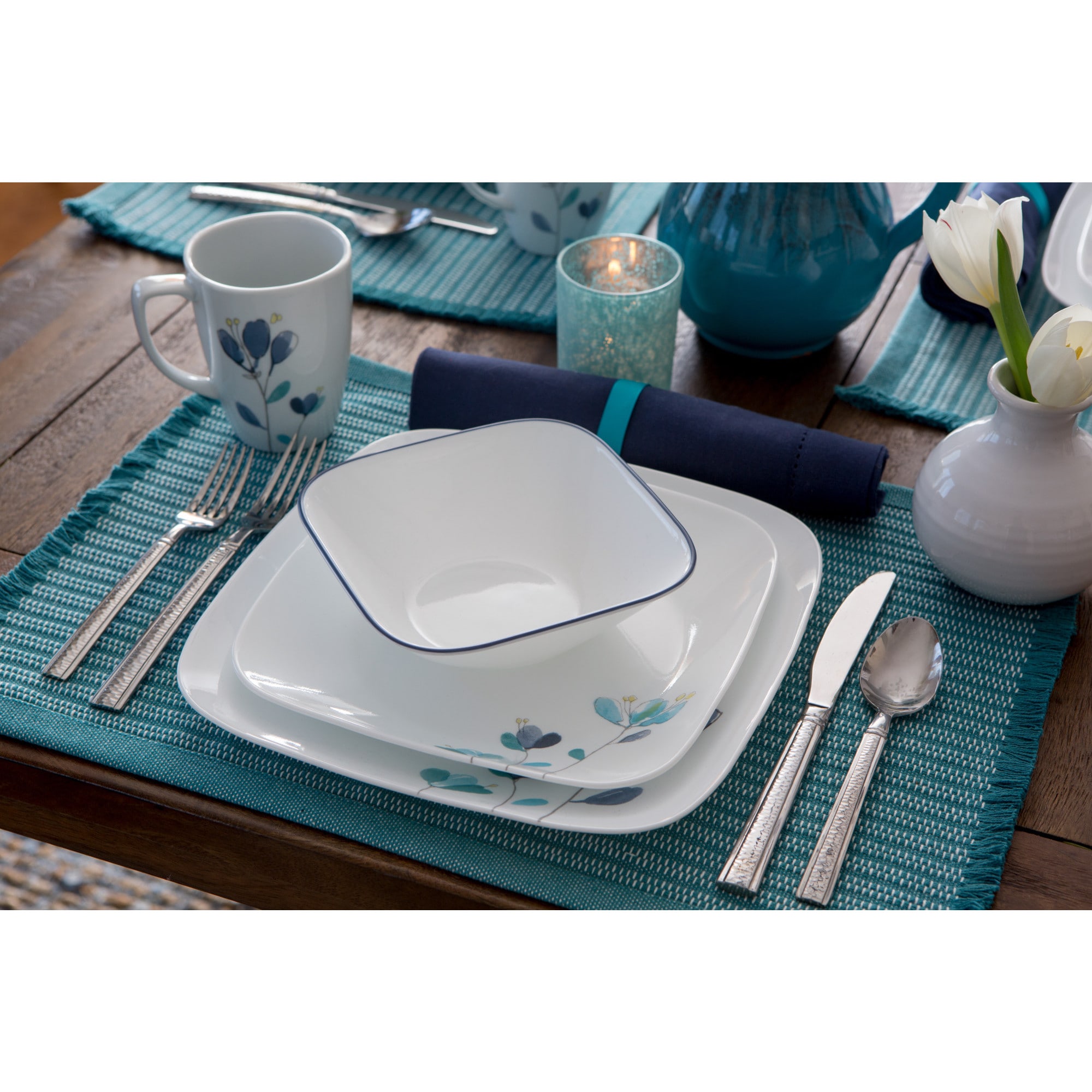Corelle Dalena Square 16-piece Dinnerware Set Bed Bath Beyond