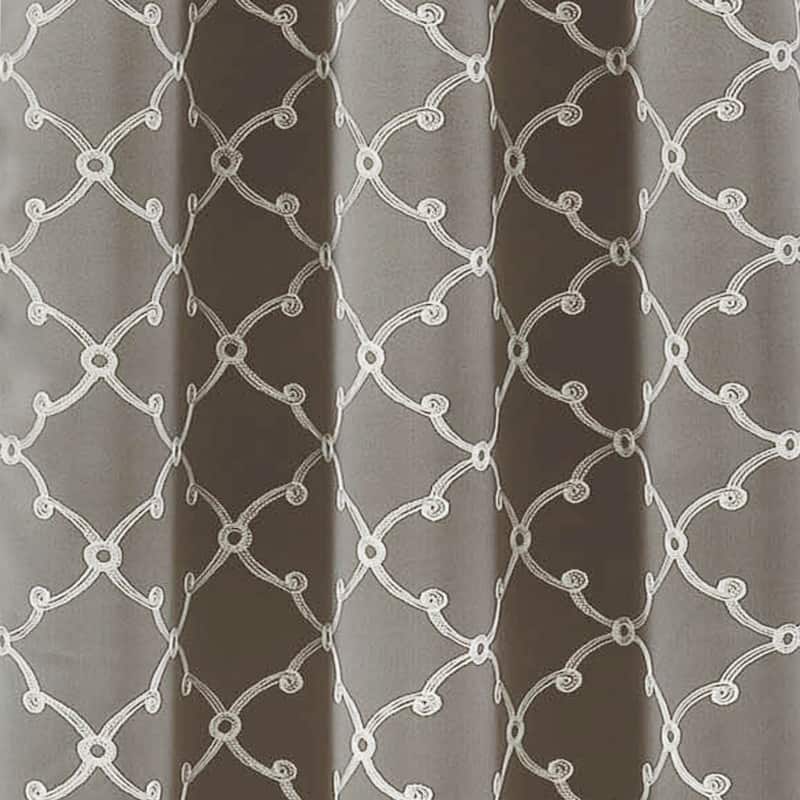 Bella Luna Selena Embroidered Thermal Room Darkening Grommet 84-inch Curtain Panel Pair - 76 x 84 in. - 76 x 84 in.
