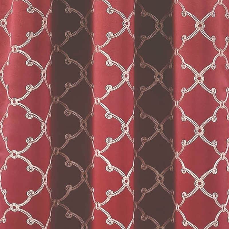 Bella Luna Selena Embroidered Thermal Room Darkening Grommet 84-inch Curtain Panel Pair - 76 x 84 in. - 76 x 84 in.