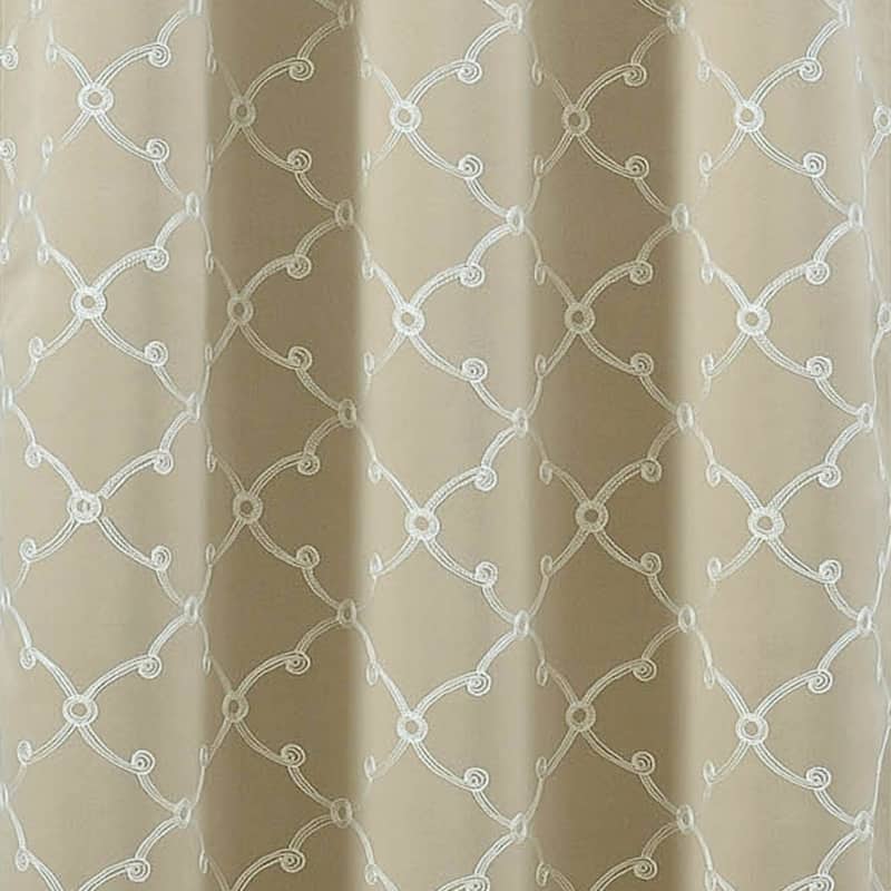 Bella Luna Selena Embroidered Thermal Room Darkening Grommet 84-inch Curtain Panel Pair - 76 x 84 in. - 76 x 84 in.
