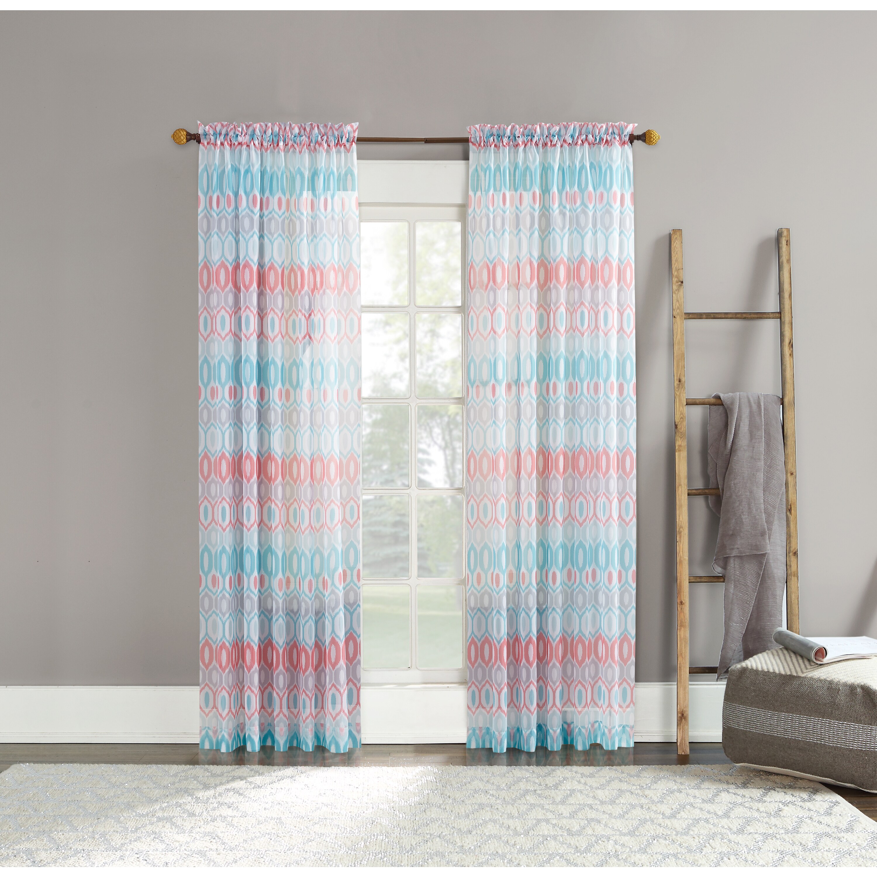 Shop No 918 Vernell Multicolored Sheer Geometric Print Voile