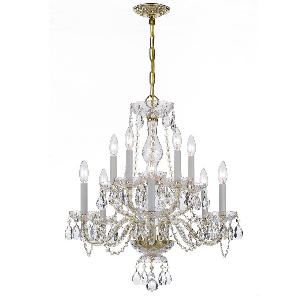Monaco 12 light Polished Nickel Chandelier Clear Glass Crystal Monaco 12 light Polished Nickel Chandelier Clear Glass Crystal