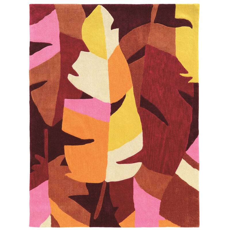 Hand Tufted TRIO Feather Rug - 5' x 7' - Magenta