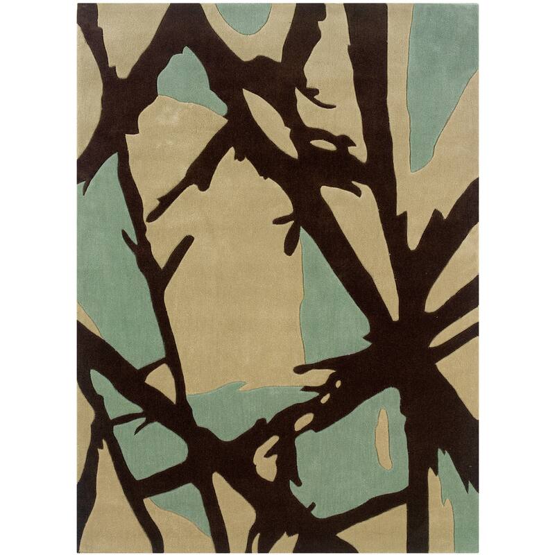 Hand-Tufted Trio Fracture Rug Collection - 5' X 7' - Blue/Grey