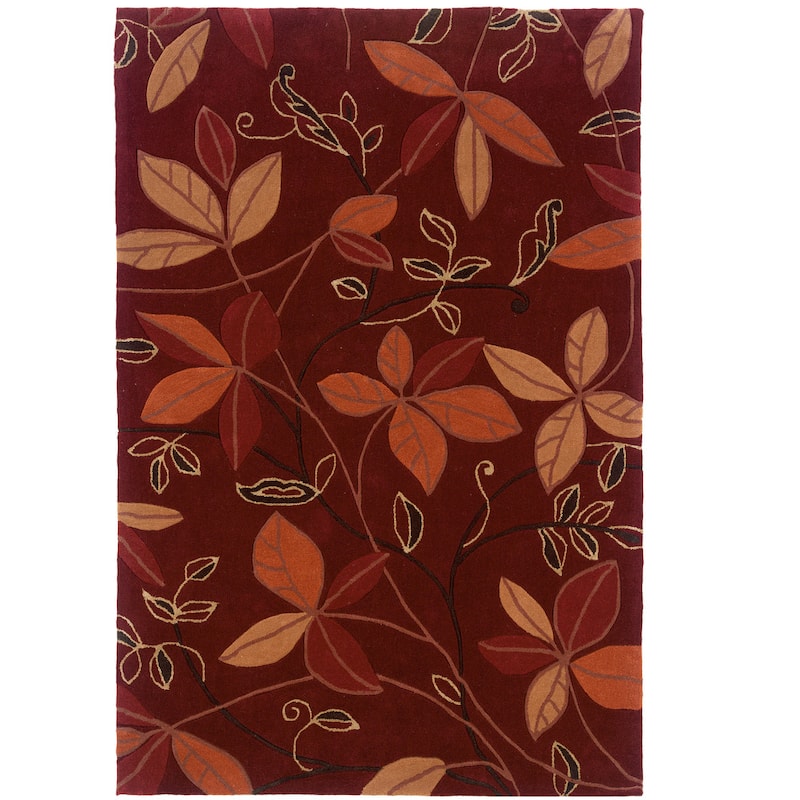 Linon Trio Collection Rug - 8' X 10' - Red