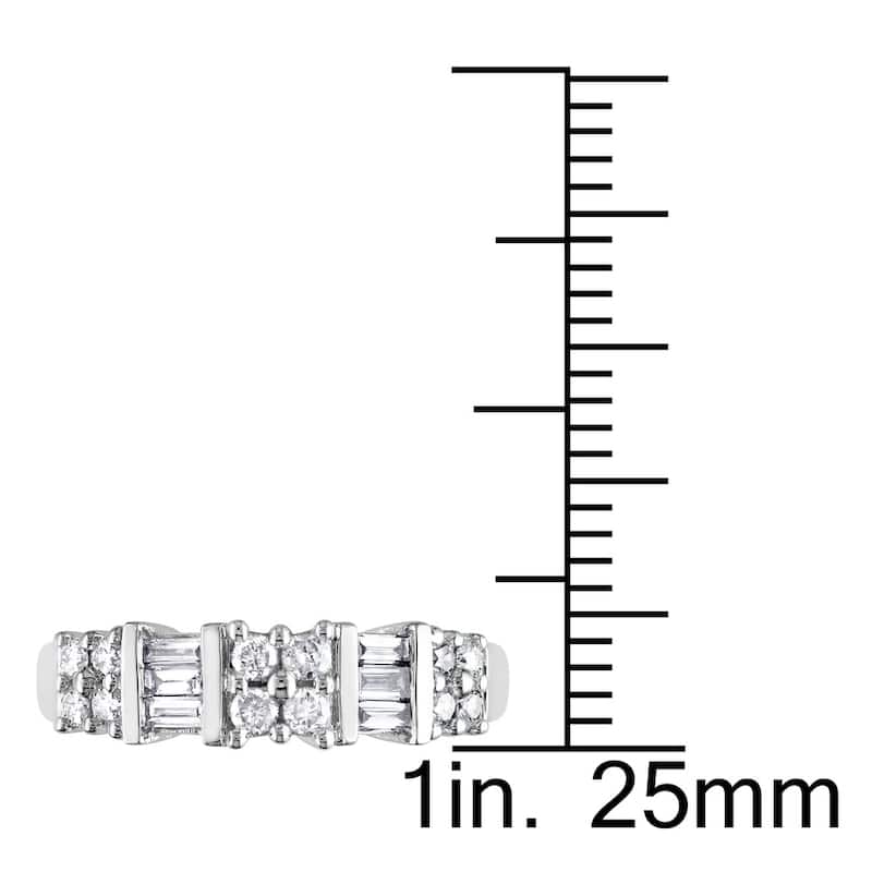 Miadora Signature Collection 10k White Gold 1/2ct TDW Diamond Anniversary Ring