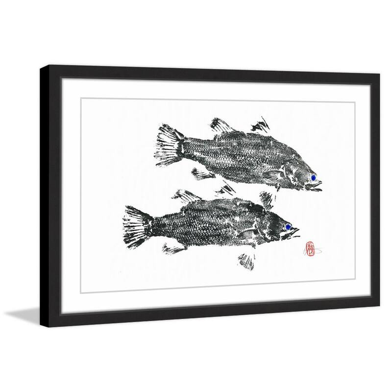 'Blue Eyed Fish' Framed Painting Print