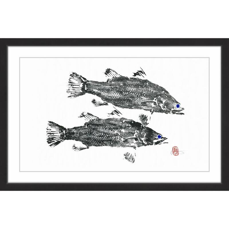 'Blue Eyed Fish' Framed Painting Print