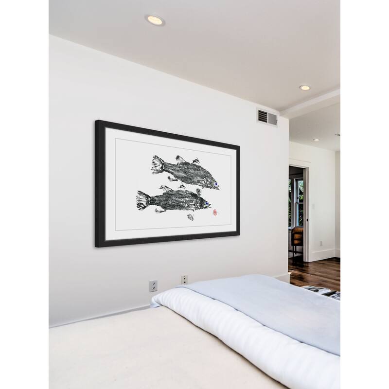 'Blue Eyed Fish' Framed Painting Print