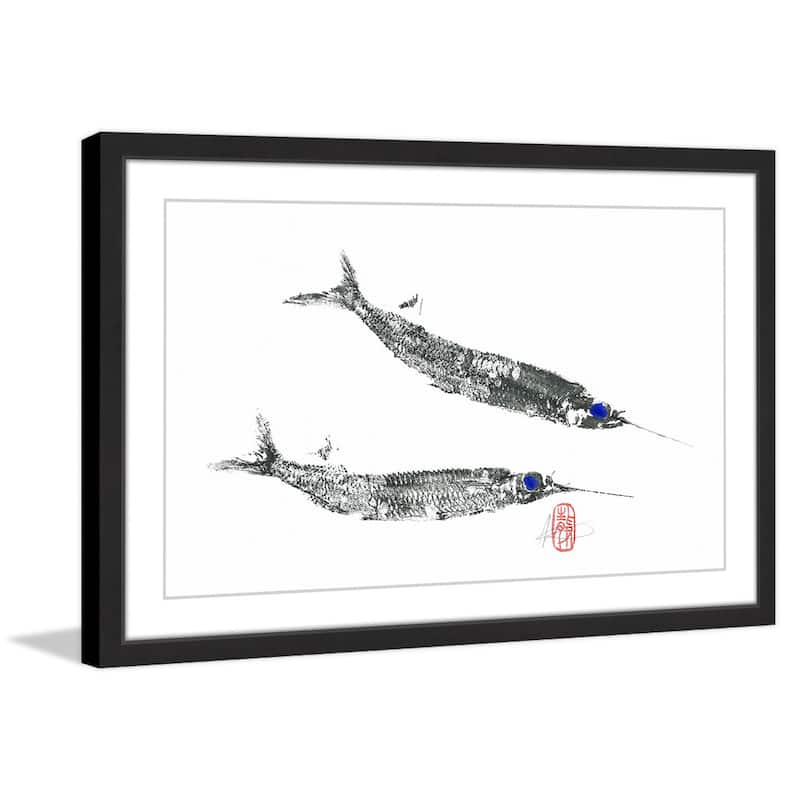 'Needle Fish' Framed Painting Print - 60 x 40