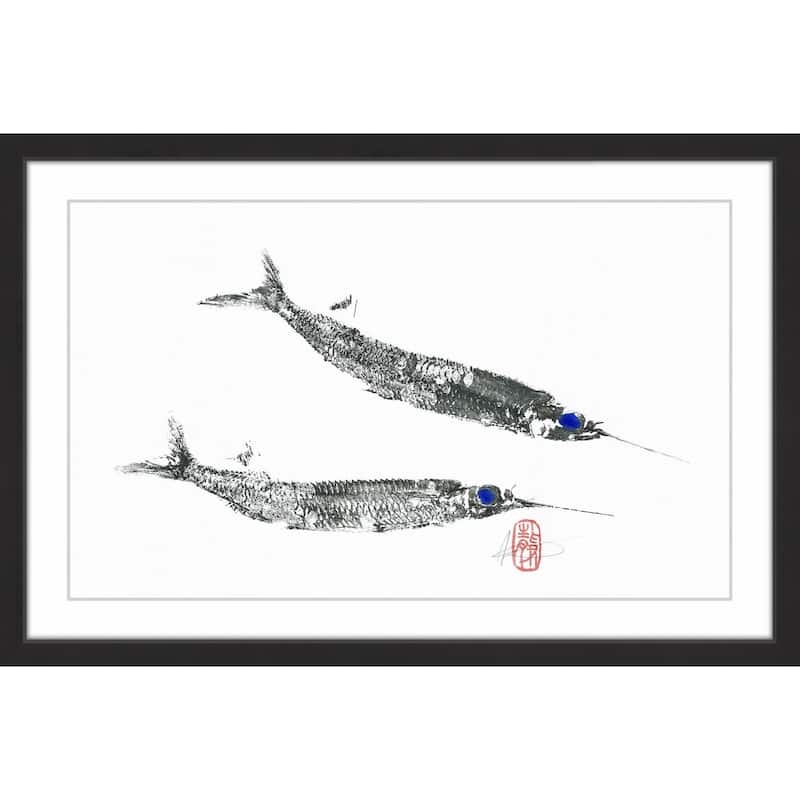 'Needle Fish' Framed Painting Print