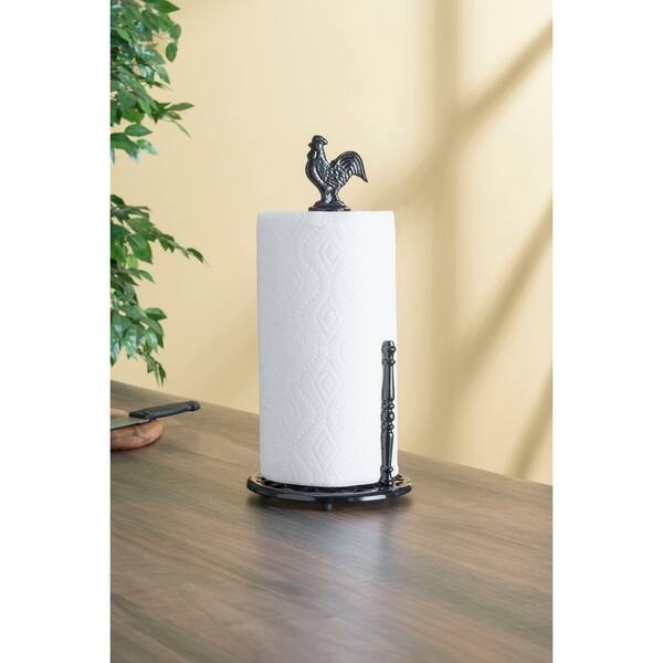 at Home Black Paper Towel Holder