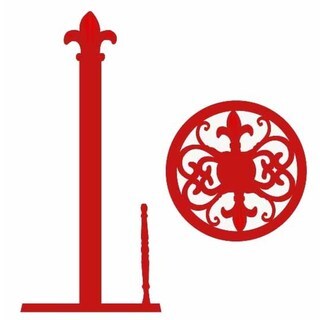 Red Home Basics Cast Iron Fleur De Lis Spoon Rest