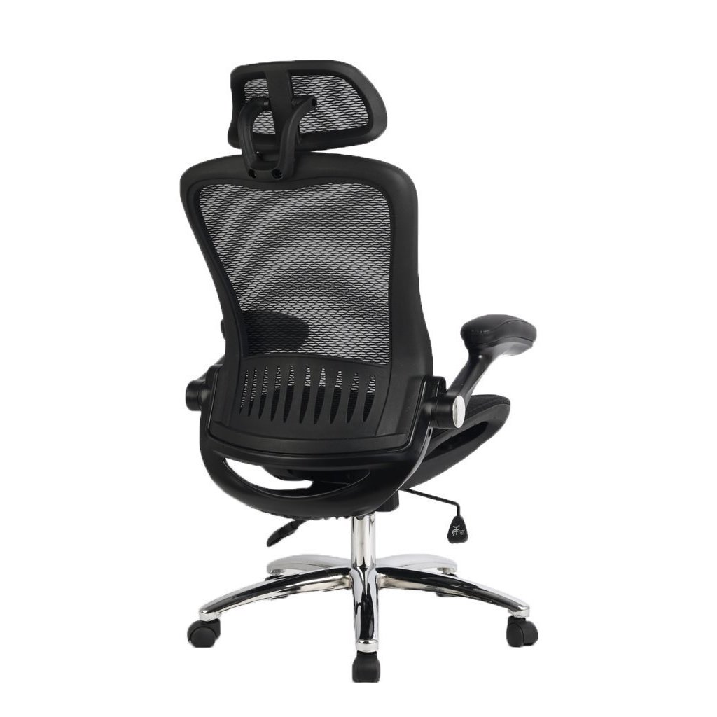 Collectief haai advies Viva Office Black Mesh High-back Executive Chair With Adjustable Headrest  and Flip-up Arms - Overstock - 14528497