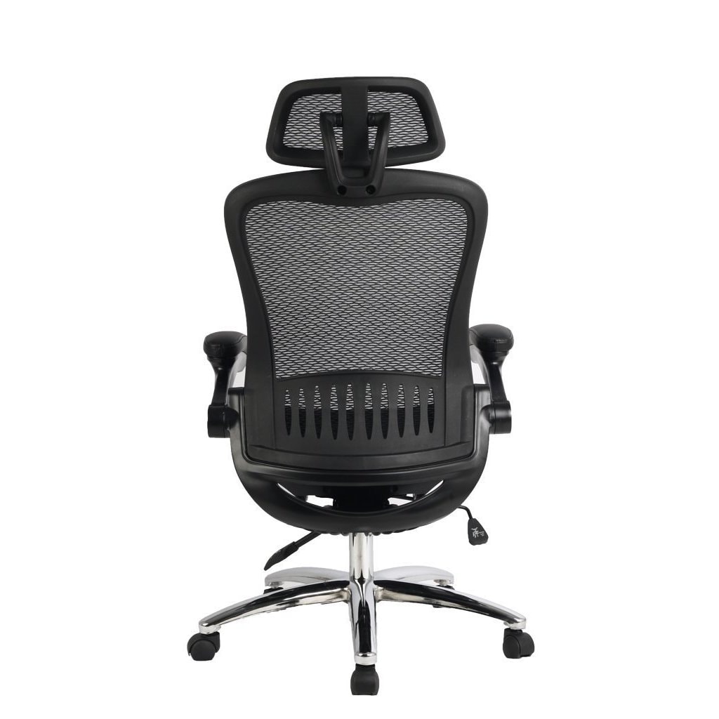 Thermisch volwassene Grappig Viva Office Black Mesh High-back Executive Chair With Adjustable Headrest  and Flip-up Arms - Overstock - 14528497