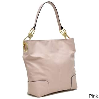 Pink Hobo Bags Online At Our Best By Style Dasein Classic Faux Leather Large Corner Patched Hobo Handbag