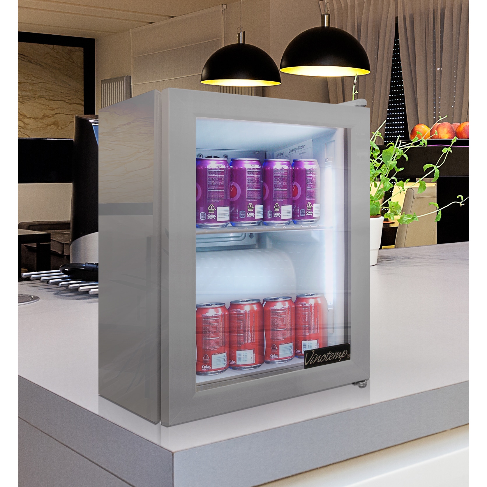 can Countertop Beverage Display Cooler 