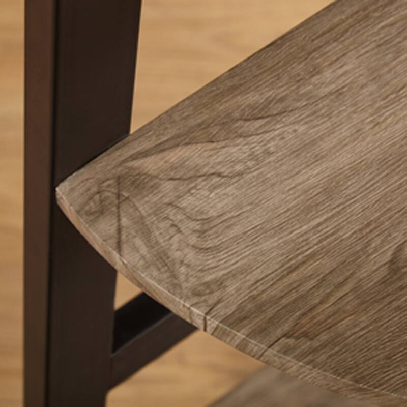 Simple Living Lana Black/ Natural 5-shelf Corner Bookcase