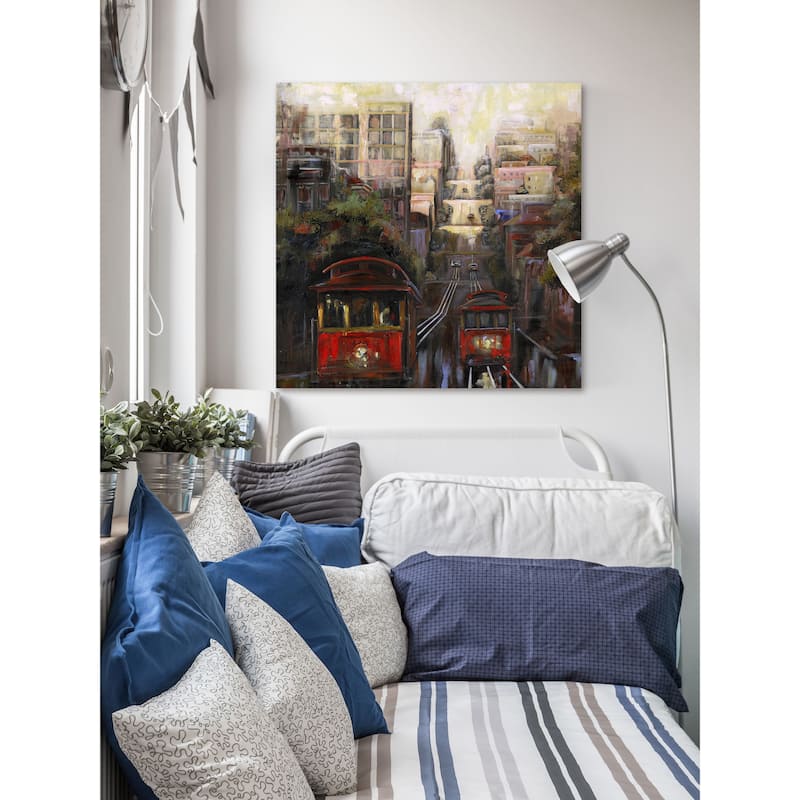 'Up and Down San Francisco' Painting Print on Wrapped Canvas - Multi-Color