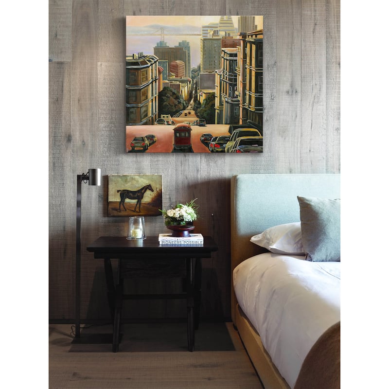 'Tranquility in San Francisco' Painting Print on Wrapped Canvas - Multi-Color