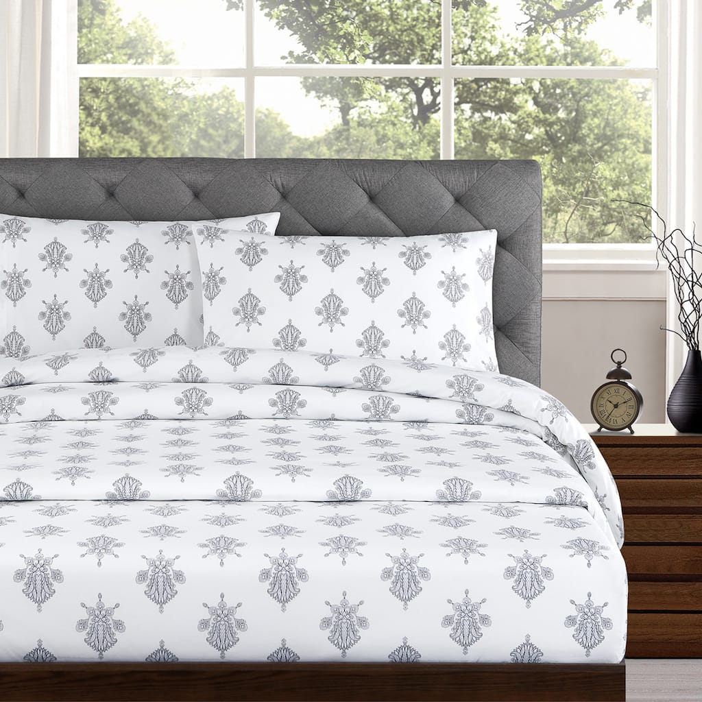 Arwen 250 Thread Count Cotton Percale Bed Sheet Set