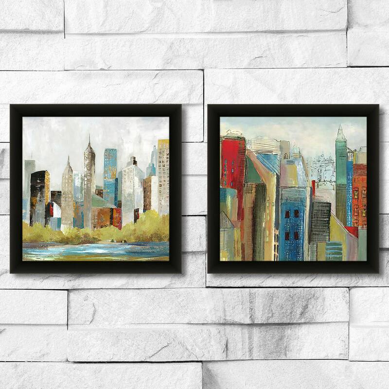 Art Sets of 2 Twin Set Matching "Hudson Ferry I" Framed Acrylic Wall