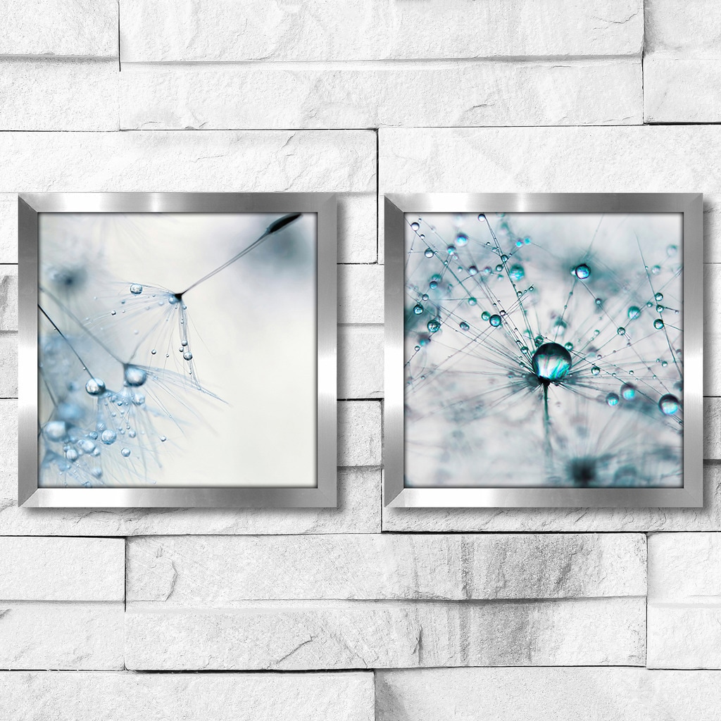 Shop Art Sets Of 2 Twin Set Matching Baby Blue Framed Acrylic Wall Decor Overstock 14534264