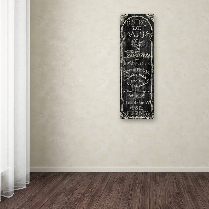 Color Bakery 'Paris Bistro VIII' Canvas Art - Black