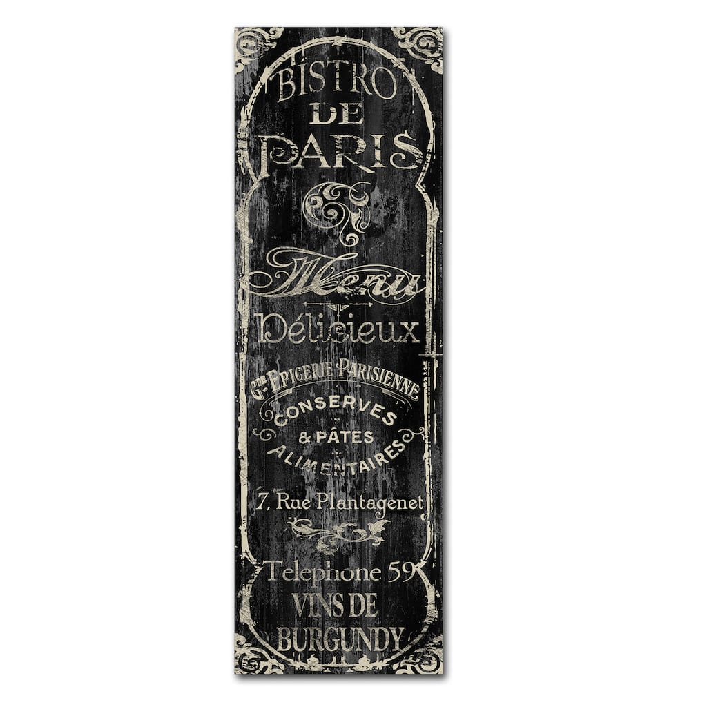 Color Bakery 'Paris Bistro VIII' Canvas Art - Black