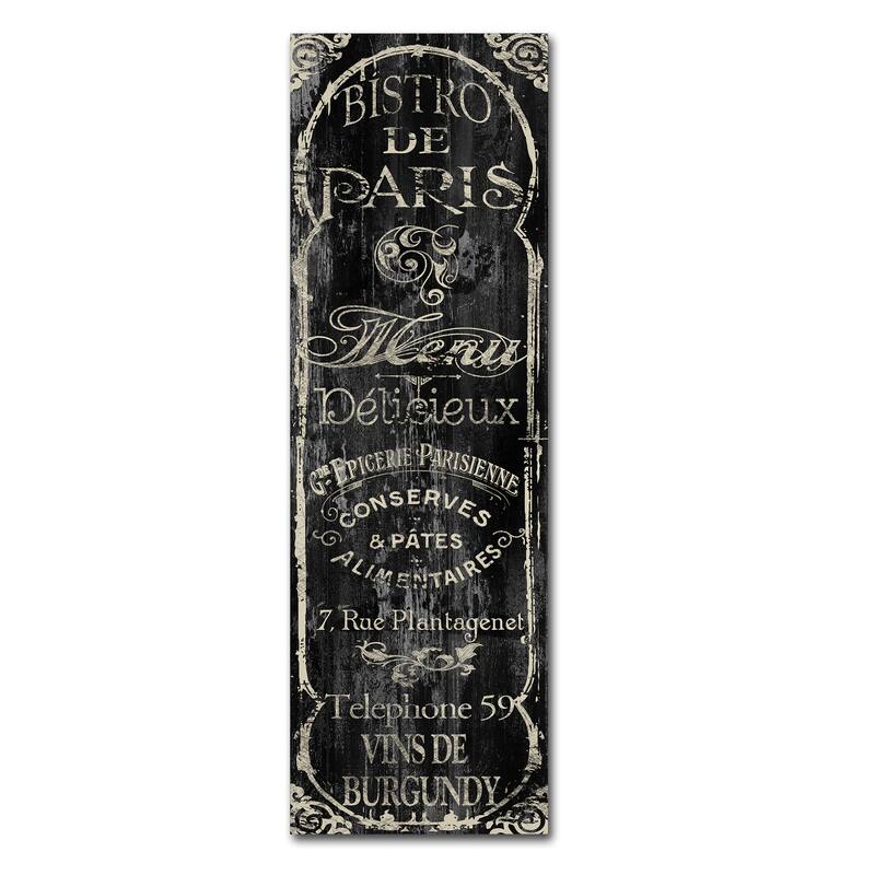 Color Bakery 'Paris Bistro VIII' Canvas Art - Black