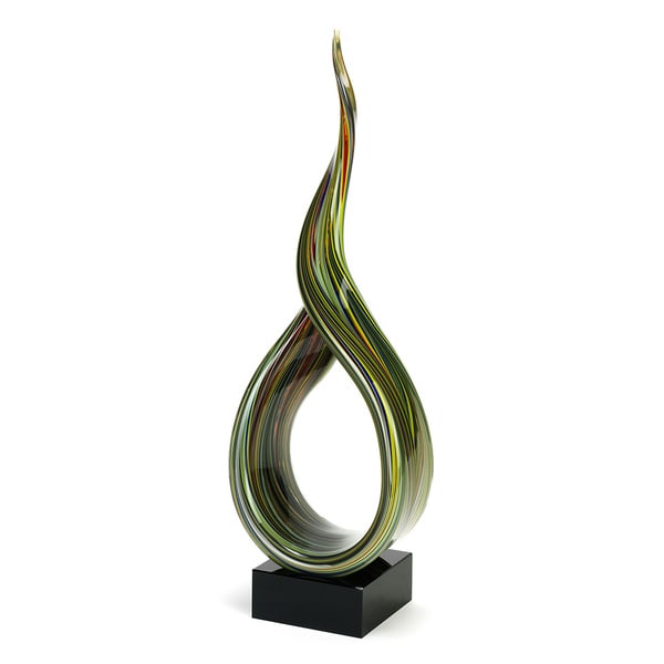 Earthbound Art Glass 18 Inch High Centerpiece