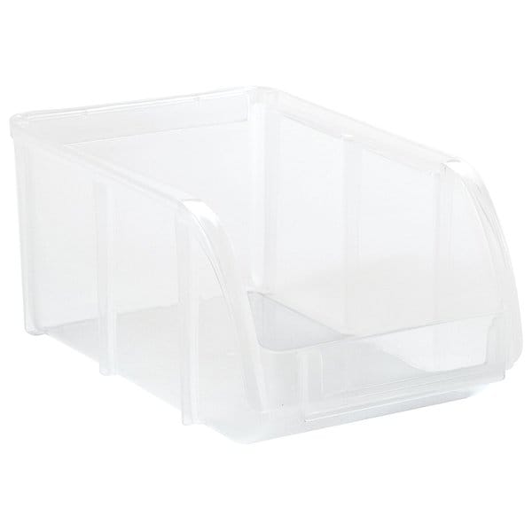 clear plastic stacking bins