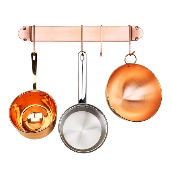Copper 18-inch Bar Rack with 4 Hooks