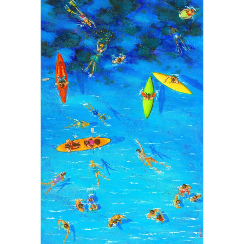 'Fun in the Sea' Painting Print on Wrapped Canvas - Multi-Color