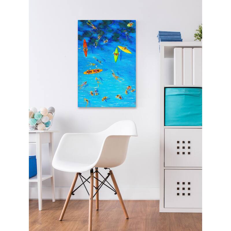 'Fun in the Sea' Painting Print on Wrapped Canvas - Multi-Color