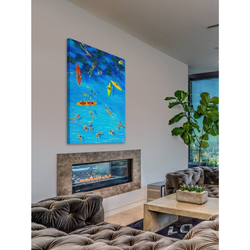 'Fun in the Sea' Painting Print on Wrapped Canvas - Multi-Color