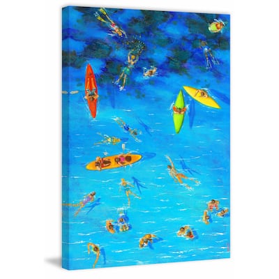 'Fun in the Sea' Painting Print on Wrapped Canvas - Multi-Color