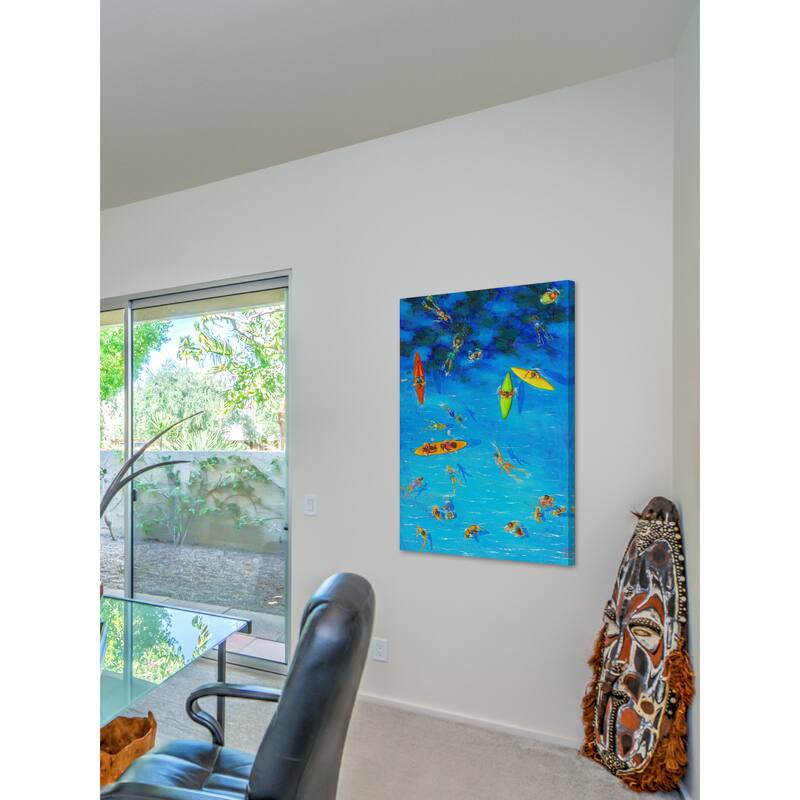 'Fun in the Sea' Painting Print on Wrapped Canvas - Multi-Color
