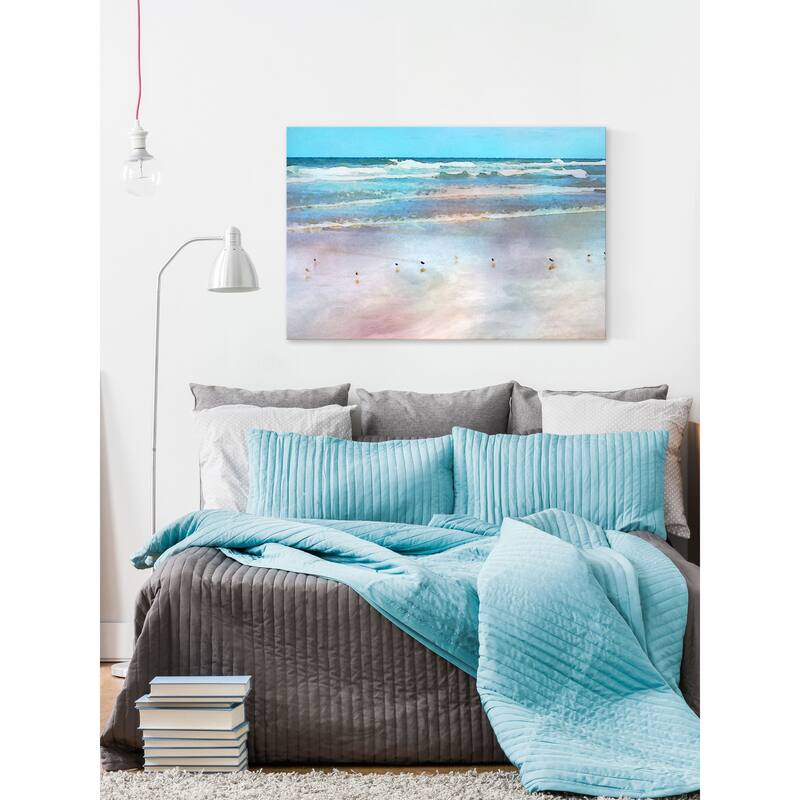 'Tranquil Horizon' Painting Print on Wrapped Canvas - Multi-Color