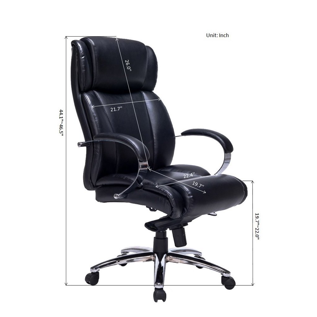 Viva Office Ergonomic High Back Bonded Leather Executive Office Chair with  Soft Spring Pack - Bed Bath & Beyond - 14521171